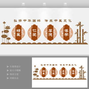 中医院文化墙  