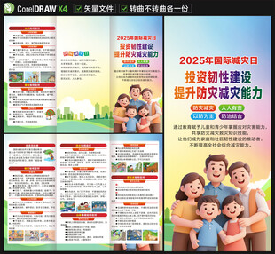 2025国际减灾日三折页