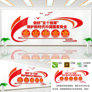 国家安全五大要素文化墙