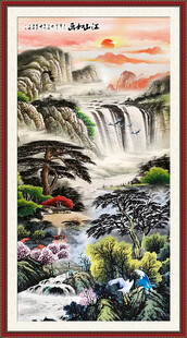 竖幅山水画