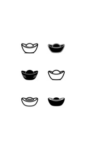 简约元宝图标集合