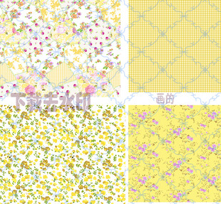 清新花卉图案纹理集合