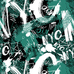 民族风字母涂鸦