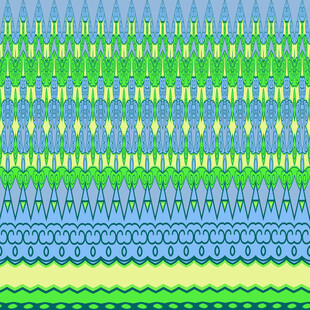 蓝绿精致花纹图案