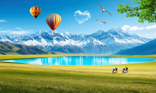 蓝天白云大草原