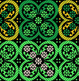 多彩几何花纹图案设计