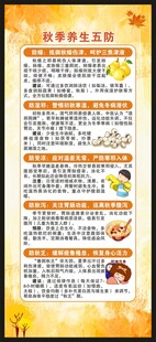 秋季养生知识展架