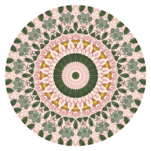 圆形精美地毯花纹印花