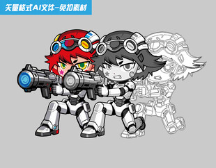 科幻风格机器人角色