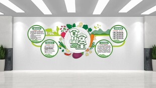 校园食堂文化墙