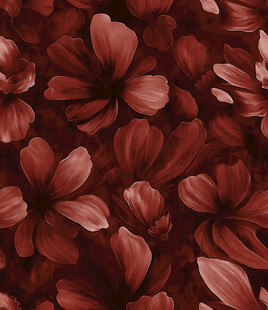 深红花卉图案背景纹理