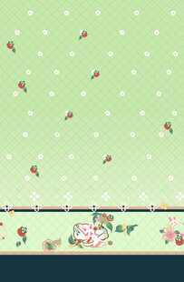 绿色波点花卉图案背景