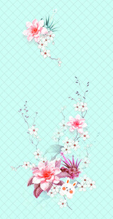 清新花卉图案背景