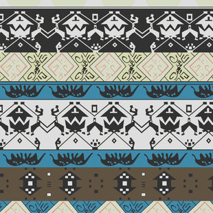 民族风几何图案织物纹理