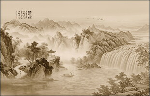 新中式禅意水墨画