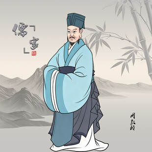 古代文人周敦颐形象