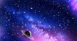 巨幅宇宙星空背景图灯箱