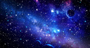 蓝色星空天花软膜