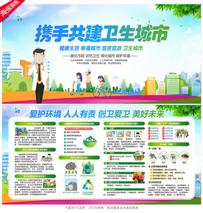 卫生城市展板