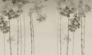 水墨竹子山水画