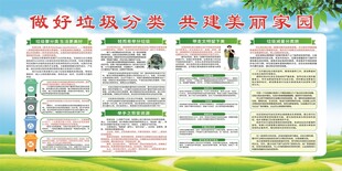 绿色环保垃圾分类宣传展板