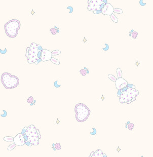 梦幻可爱卡通图案背景