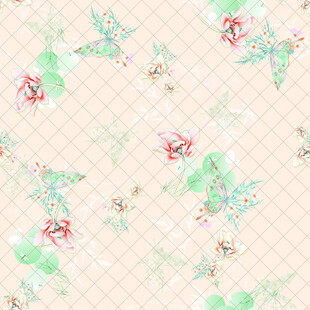 清新花卉图案背景纹理