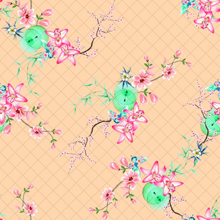 花卉图案背景 清新雅致