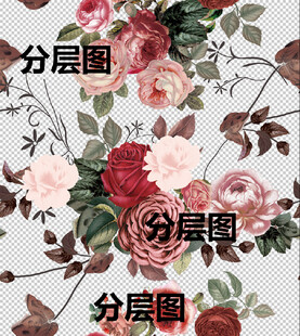 浪漫花卉图案背景