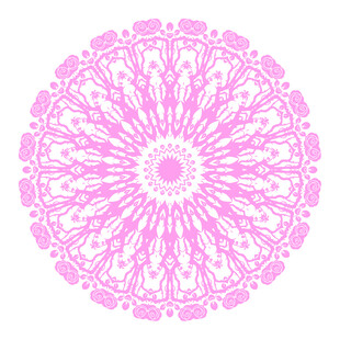 粉色曼陀罗花纹饰图案