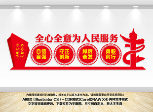为人民服务文化墙
