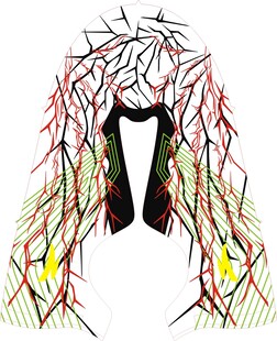树枝造型的独特时尚胶印鞋面