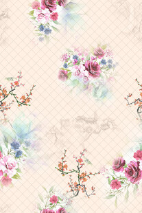 水彩花卉图案背景