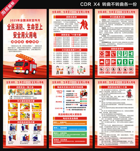 2025全国消防宣传月海报