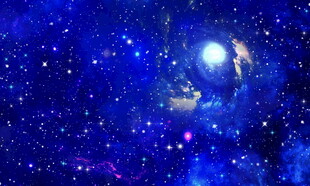 蓝色星空图