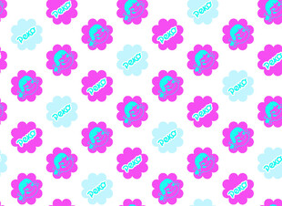 多彩花卉图案背景纹理