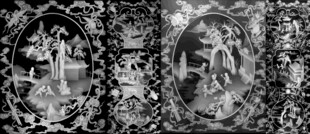 五娃嬉戏浮雕图