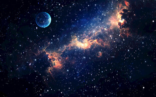 黑色宇宙星空背景图