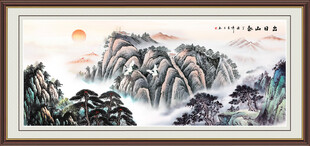 泰山日出千里江山图