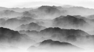 水墨群山激光雕刻图