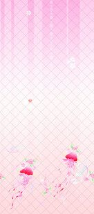 粉色花卉梦幻背景图