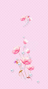 梦幻粉色系花卉装饰元素