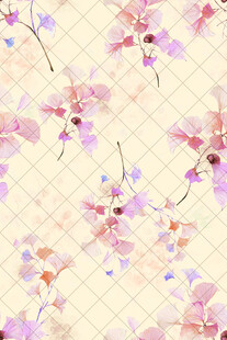 粉色花卉图案背景纹理