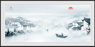 新中式电视背景墙