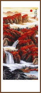 鸿运当头山水国画