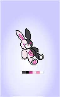 可爱兔子卡通形象设计像素十字绣