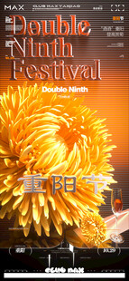 酒吧重阳节海报