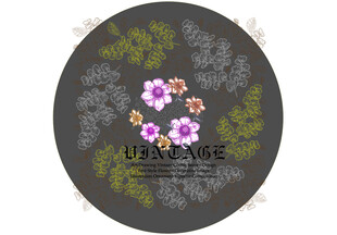 圆形花卉图案设计