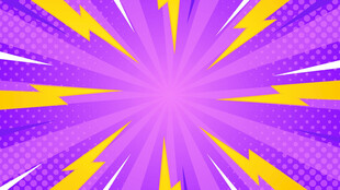 紫色黄色放射状动感背景