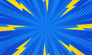 蓝色闪电放射状背景图案